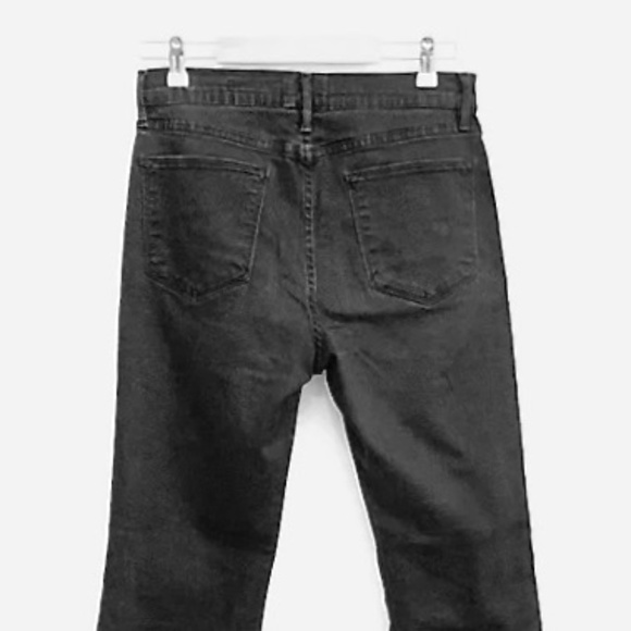 FRAME DENIM Le High Straight Shredded Raw Hem in Noir Size 29 - Picture 5 of 12
